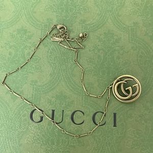GUCCI Upcycled Bronze/Brass Button pendant necklace!